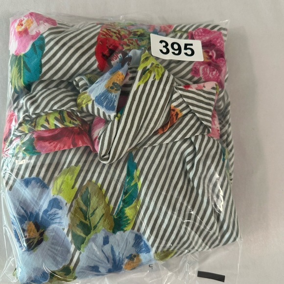 Parsley & Sage Button Up Shirt Tunic Womens 1X Stripe Floral 3/4 Sleeve Boho Art - Picture 9 of 9